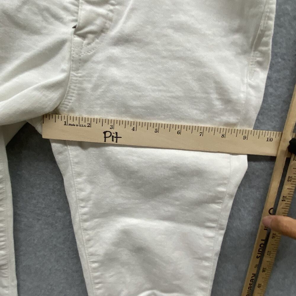Madewell 9” High Rise Skinny Crop Jeans White Distressed Raw Hem Size 26 - Picture 13 of 14